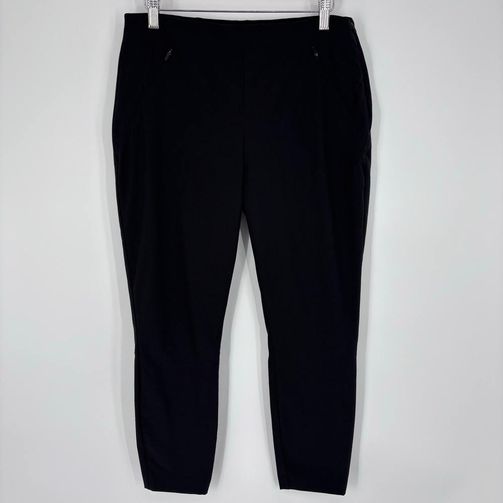 Duluth Trading Co Flexcellent Ankle Pants Womens 10 Short Black Work Casual